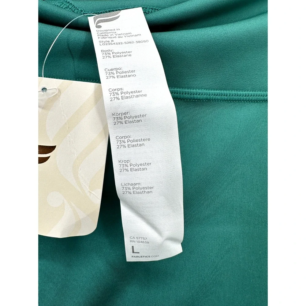 Fabletics Anywhere High Waisted Leggings Deep Cypress Green Large NWT‎